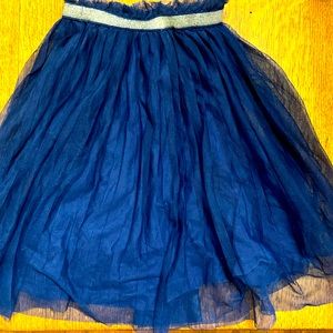 Hanna Anderson 4T tulle blue skirt